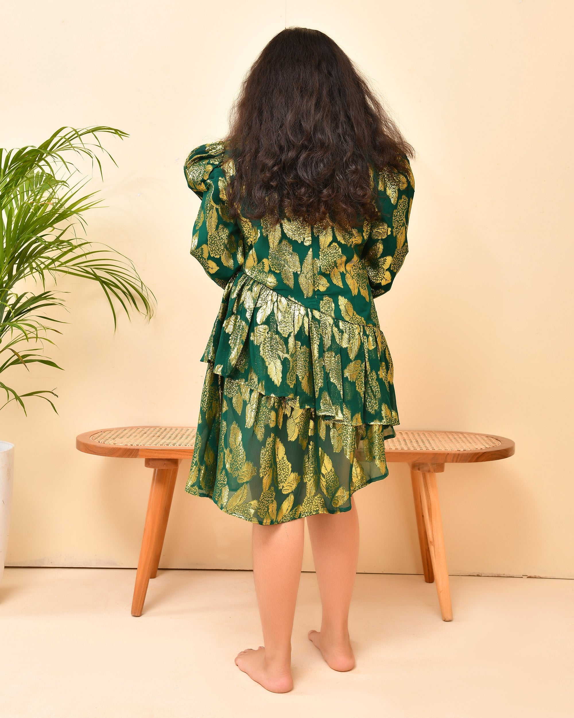 Golden Green Party Dress