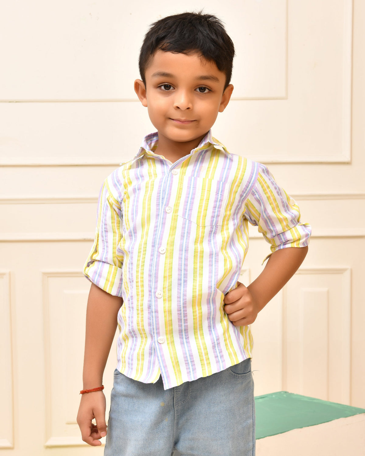 Blue-Yellow Striped shirt