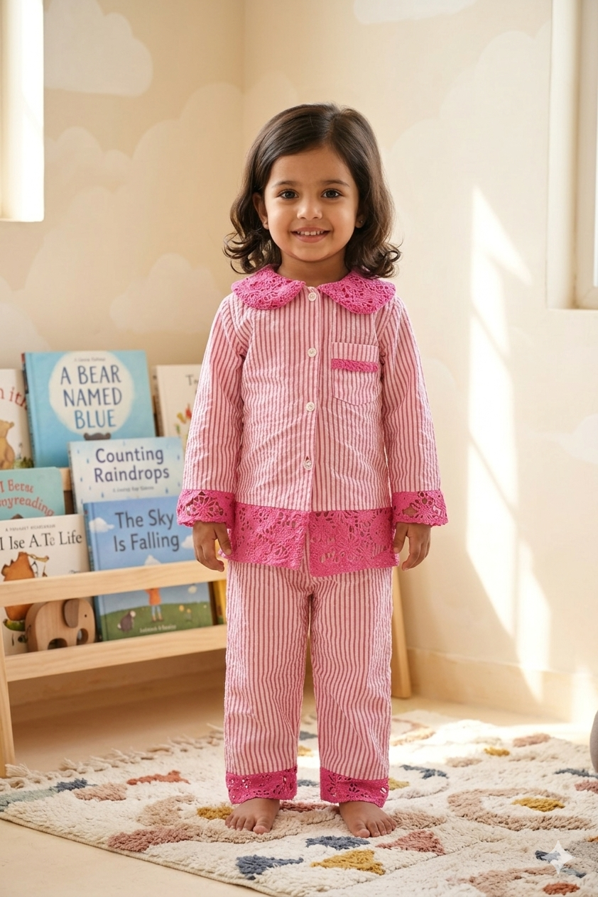 Pink Striped Co-Ord Set
