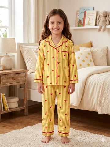 Red Heart Night Suit
