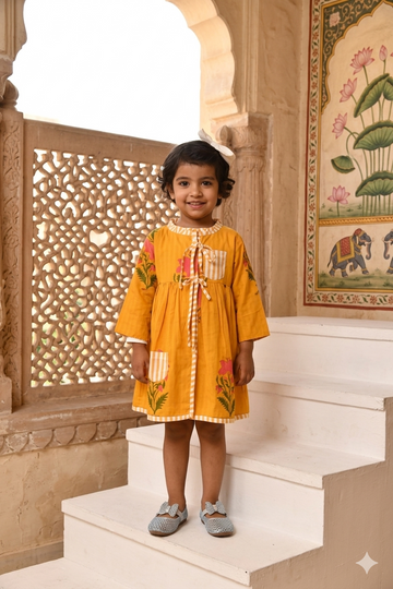 Yellow cotton dress